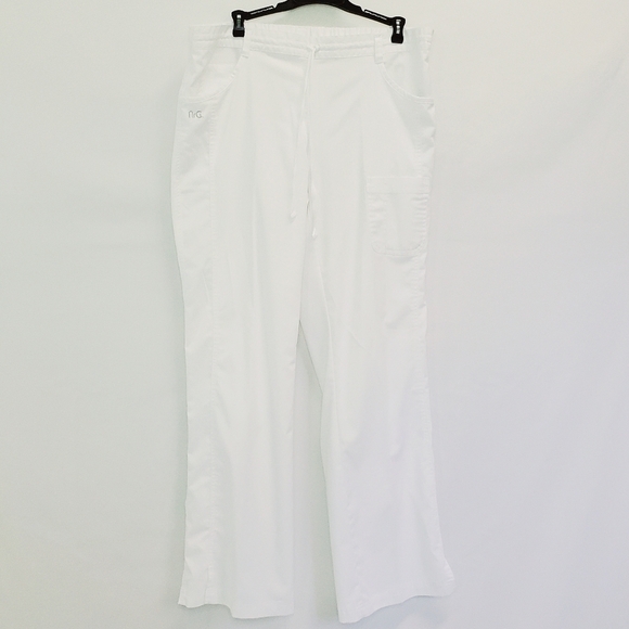 Barco white drawstring waist scrub pants - Picture 1 of 6
